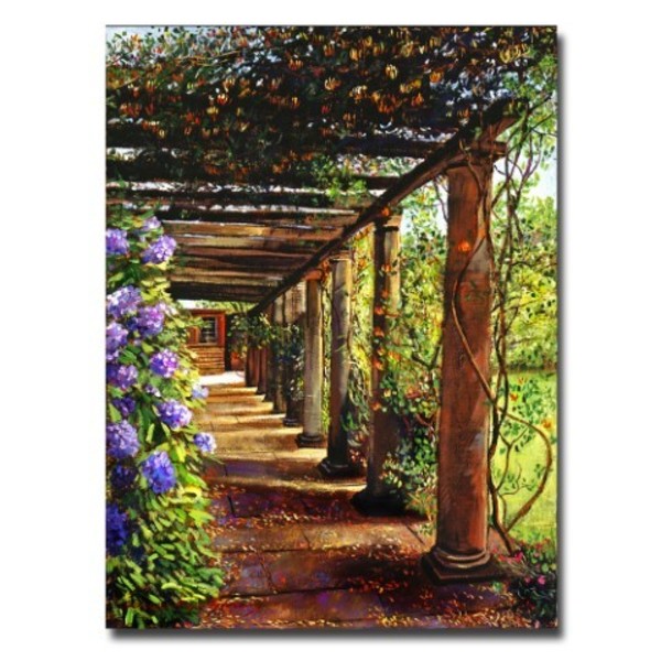 Trademark Fine Art David Lloyd Glover 'Pergola Walkway' Canvas Art, 24x32 DLG0023-C2432GG